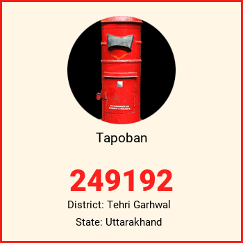 Tapoban pin code, district Tehri Garhwal in Uttarakhand