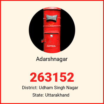 Adarshnagar pin code, district Udham Singh Nagar in Uttarakhand