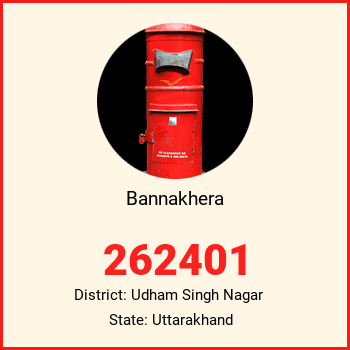 Bannakhera pin code, district Udham Singh Nagar in Uttarakhand