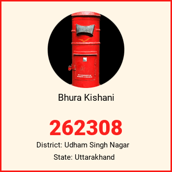 Bhura Kishani pin code, district Udham Singh Nagar in Uttarakhand