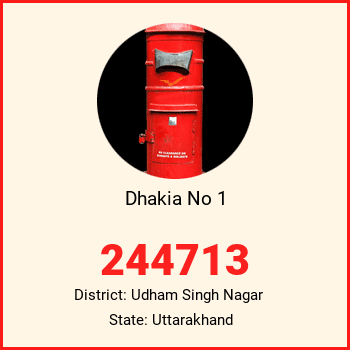 Dhakia No 1 pin code, district Udham Singh Nagar in Uttarakhand