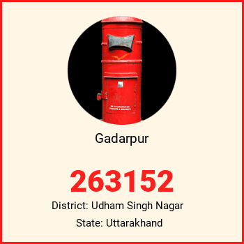 Gadarpur pin code, district Udham Singh Nagar in Uttarakhand