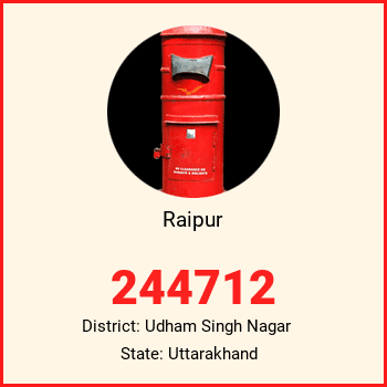 Raipur pin code, district Udham Singh Nagar in Uttarakhand