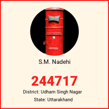 S.M. Nadehi pin code, district Udham Singh Nagar in Uttarakhand