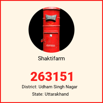 Shaktifarm pin code, district Udham Singh Nagar in Uttarakhand