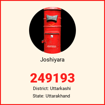 Joshiyara pin code, district Uttarkashi in Uttarakhand