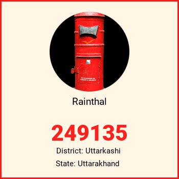 Rainthal pin code, district Uttarkashi in Uttarakhand