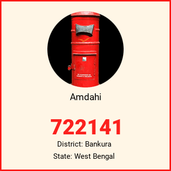Amdahi pin code, district Bankura in West Bengal