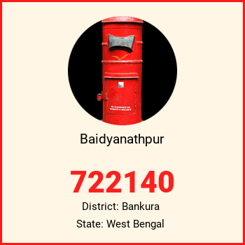 Baidyanathpur pin code, district Bankura in West Bengal