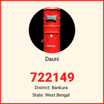 Dauni pin code, district Bankura in West Bengal