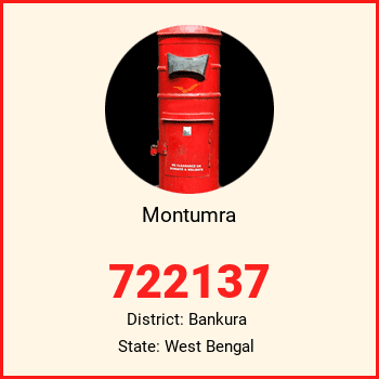 Montumra pin code, district Bankura in West Bengal