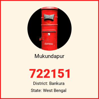 Mukundapur pin code, district Bankura in West Bengal