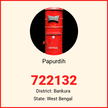 Papurdih pin code, district Bankura in West Bengal