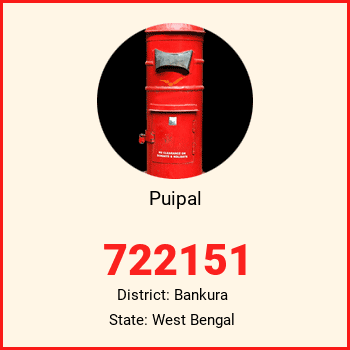 Puipal pin code, district Bankura in West Bengal