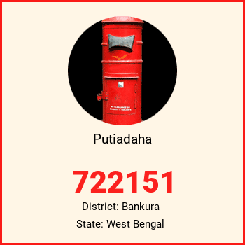 Putiadaha pin code, district Bankura in West Bengal