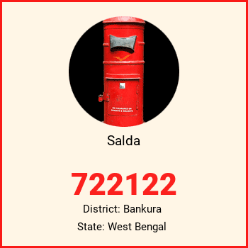 Salda pin code, district Bankura in West Bengal