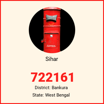Sihar pin code, district Bankura in West Bengal