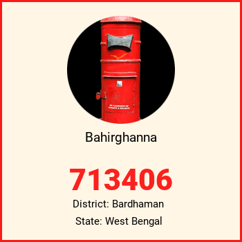 Bahirghanna pin code, district Bardhaman in West Bengal