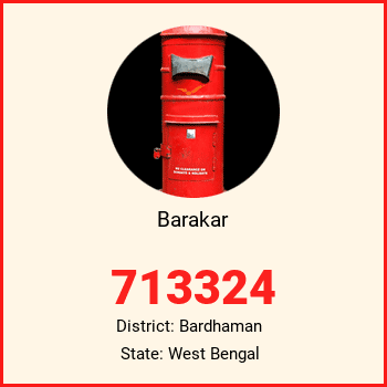 Barakar pin code, district Bardhaman in West Bengal