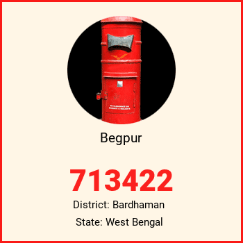 Begpur pin code, district Bardhaman in West Bengal