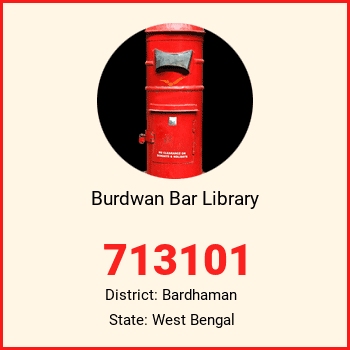 Burdwan Bar Library pin code, district Bardhaman in West Bengal