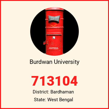 Burdwan University pin code, district Bardhaman in West Bengal