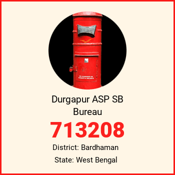 Durgapur ASP SB Bureau pin code, district Bardhaman in West Bengal