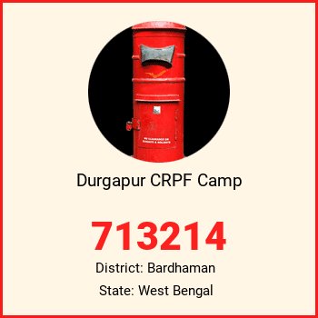 Durgapur CRPF Camp pin code, district Bardhaman in West Bengal