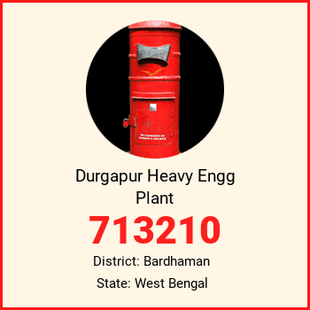 Durgapur Heavy Engg Plant pin code, district Bardhaman in West Bengal