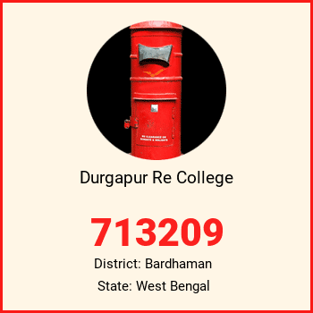 Durgapur Re College pin code, district Bardhaman in West Bengal