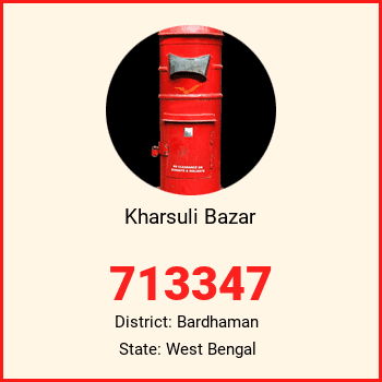 Kharsuli Bazar pin code, district Bardhaman in West Bengal