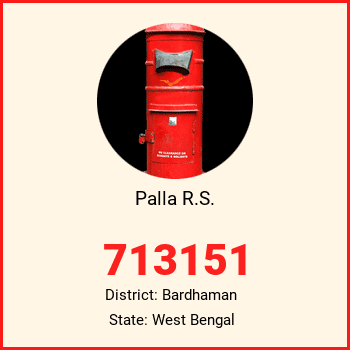 Palla R.S. pin code, district Bardhaman in West Bengal