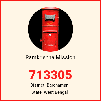 Ramkrishna Mission pin code, district Bardhaman in West Bengal