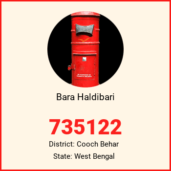 Bara Haldibari pin code, district Cooch Behar in West Bengal