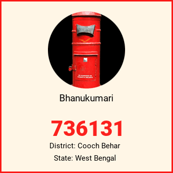 Bhanukumari pin code, district Cooch Behar in West Bengal