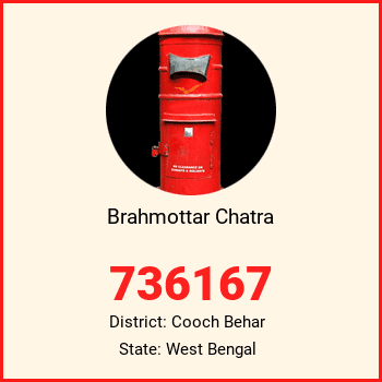 Brahmottar Chatra pin code, district Cooch Behar in West Bengal