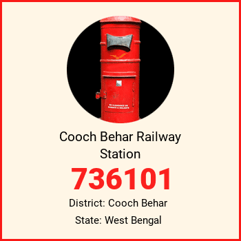 Cooch Behar Railway Station pin code, district Cooch Behar in West Bengal