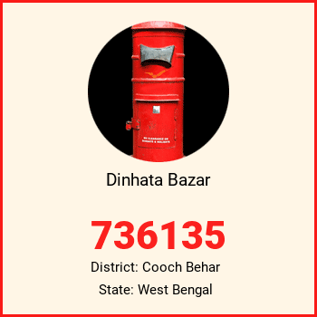 Dinhata Bazar pin code, district Cooch Behar in West Bengal