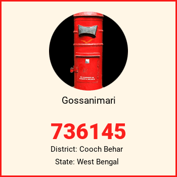 Gossanimari pin code, district Cooch Behar in West Bengal