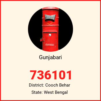 Gunjabari pin code, district Cooch Behar in West Bengal