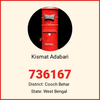 Kismat Adabari pin code, district Cooch Behar in West Bengal