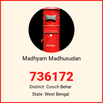 Madhyam Madhusudan pin code, district Cooch Behar in West Bengal