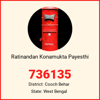Ratinandan Konamukta Payesthi pin code, district Cooch Behar in West Bengal