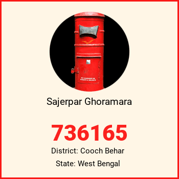 Sajerpar Ghoramara pin code, district Cooch Behar in West Bengal