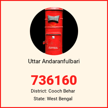 Uttar Andaranfulbari pin code, district Cooch Behar in West Bengal