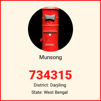 Munsong pin code, district Darjiling in West Bengal