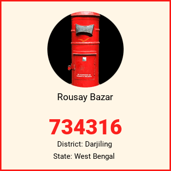 Rousay Bazar pin code, district Darjiling in West Bengal