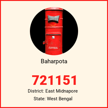 Baharpota pin code, district East Midnapore in West Bengal