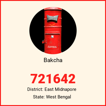 Bakcha pin code, district East Midnapore in West Bengal
