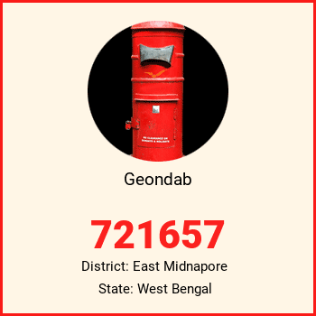Geondab pin code, district East Midnapore in West Bengal